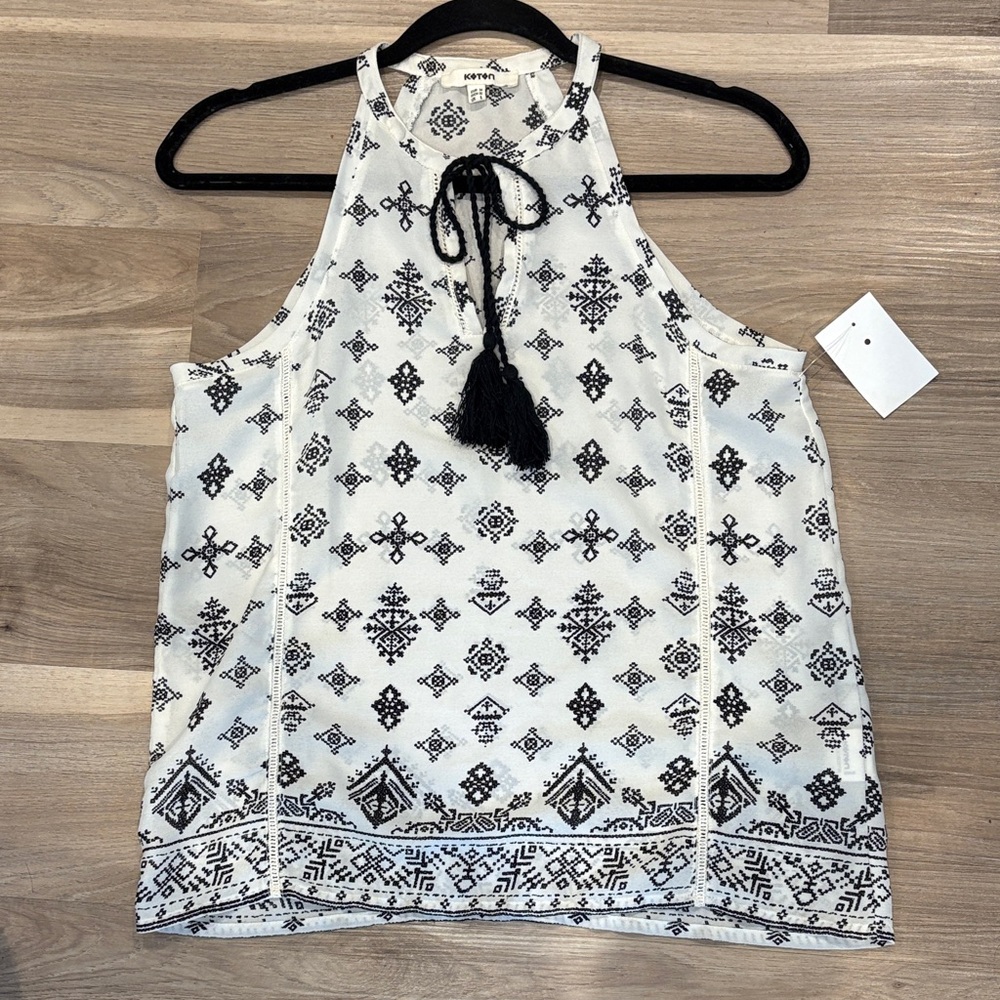 โค๏ธโ๐ฅ3/$20 Chic Black and White Patterned Women's Blouse